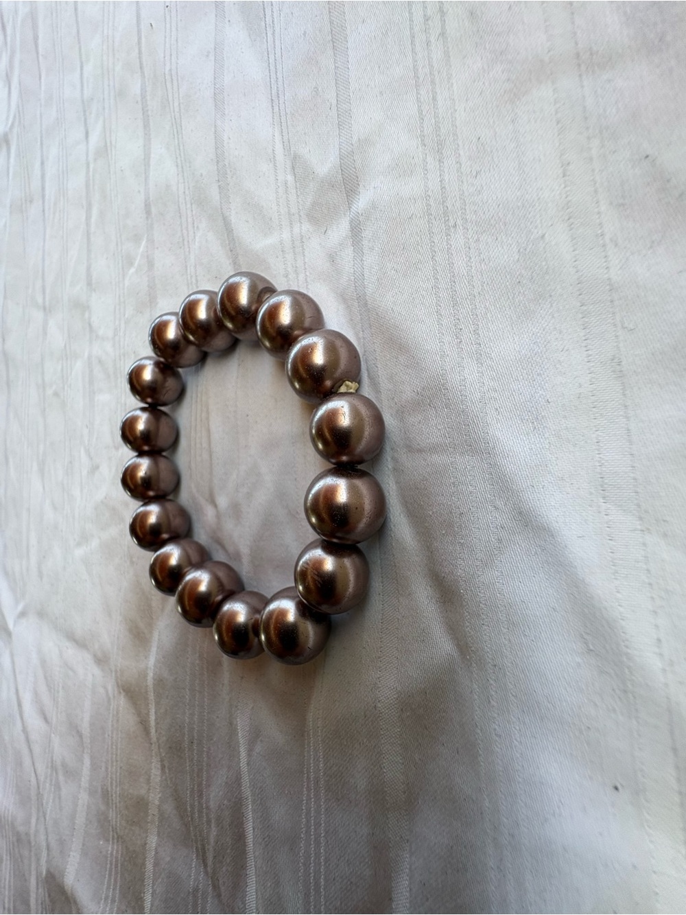 Elegant Brown Pearl Stretch Bracelet - Women Jewelry
